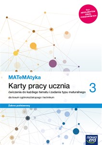 MATeMAtyka 3 Karty pracy ucznia Zakres podstawowy Szkoła ponadpodstawowa - Księgarnia Niemcy (DE)