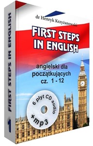 First Steps in English 1+ 6 CD+MP3 Angielski dla początkujących część 1-12 - Księgarnia Niemcy (DE)