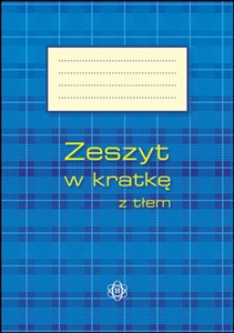 Zeszyt w kratkę z tłem 64 kartki niebieski