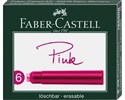 Naboje krótkie różowe 6szt FABER CASTELL