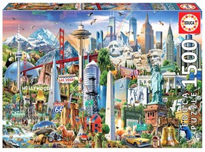 Puzzle 1500 Symbole Ameryki Północnej G3