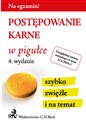 Postępowanie karne w pigułce - Opracowanie Zbiorowe