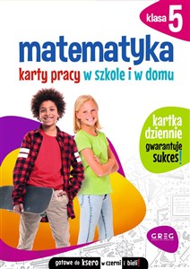 Matematyka Karty pracy w szkole i w domu Klasa 5 - Księgarnia UK