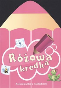 Różowa kredka Kolorowanka z naklejkami