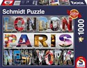 Puzzle PQ 1000 Londyn, Paryż, Nowy Jork G3