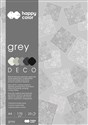 Blok Deco Grey A4 5 kolorów tonacja szara 5 sztuk