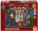 Puzzle 1000 Brigid Ashwood, Koty, herbata i książk  - 