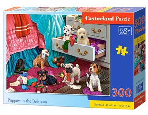 Puzzle 300 Puppies in the Bedroom