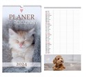Kalendarz 2024 plan. rodzinny 25x43cm Zwierzaki 