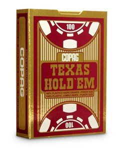 Texas Holdem Gold Jumbo Face czerwone