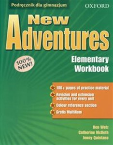 New Adventures Elementary Workbook + CD Gimnazjum