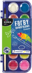 Farby akwarelowe Kidea 12 kolorów