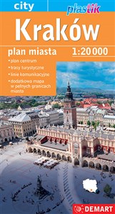 Kraków plan miasta 1:20 000 mapa samochodowa plastik - Księgarnia UK