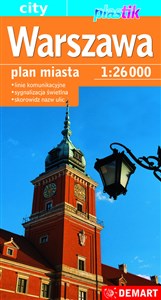 Warszawa plan miasta 1:26 000 mapa samochodowa plastik