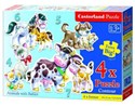 4x1 Puzzle konturowe Animals with Babies - 