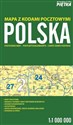 Polska 1:1 000 000 mapa z kodami pocztowymi PIĘTKA