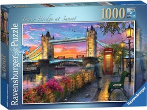 Puzzle 2D 1000 Zachód słońca nad Tower Bridge 15033